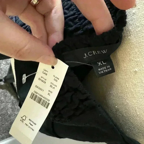 J.Crew Seersucker tie-front top - Picture 5 of 6